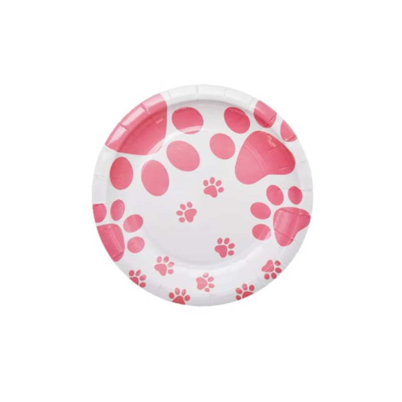 Set De Platos Desechables Rosado - Moxy Pet Box