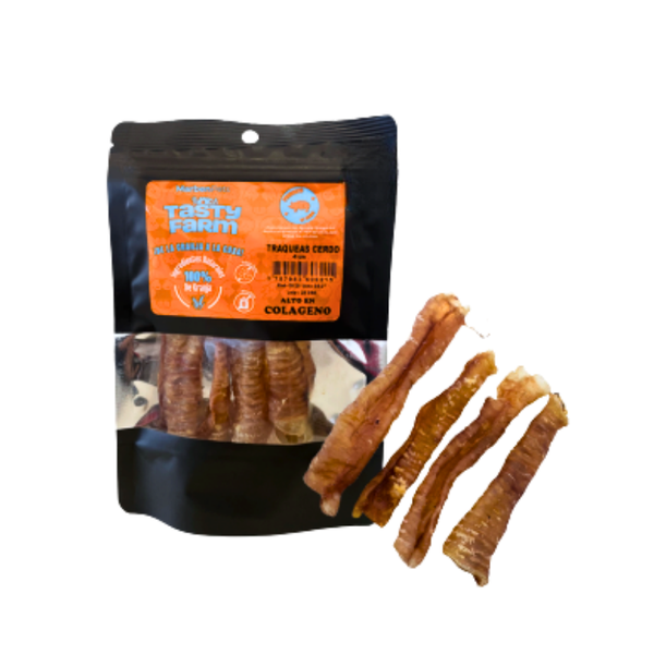 Tráquea De Cerdo Deshidratada 4 Unidades De Snack Natural Para Perros - Moxy Pet Box