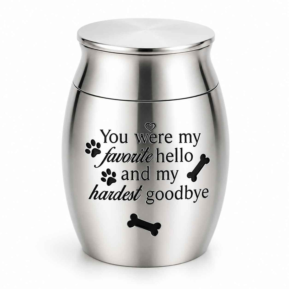 Urna Conmemorativa Pequeña Para Mascotas De Aluminio 4 cm
