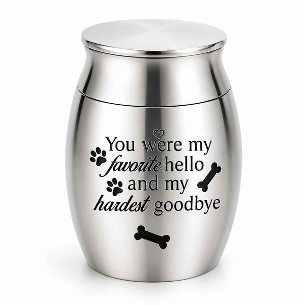 Urna Conmemorativa Pequeña Para Mascotas De Aluminio 4 cm