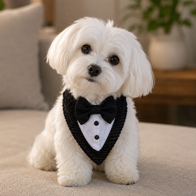 Bandana Esmoquin Para Perros y Gatos Accesorio Formal de Gala