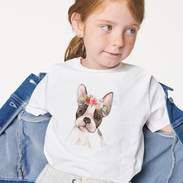 Polera Unicolor Con Estampado - Bulldog Frances - Moxy Pet Box