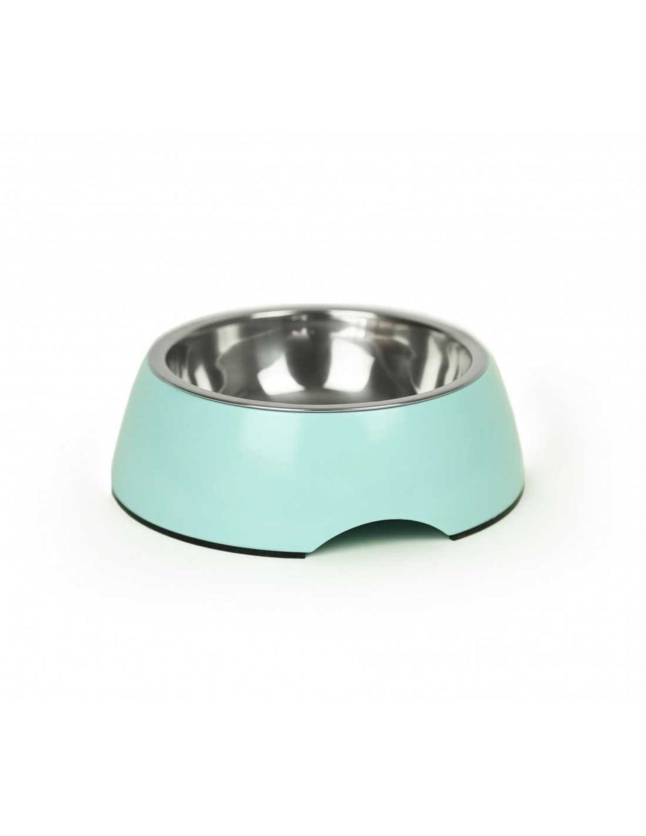 Platos Melamina Celeste Para Mascotas - Moxy Pet Box