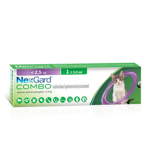 Nexgard Combo 0,8 a 2,5 kg - Moxy Pet Box