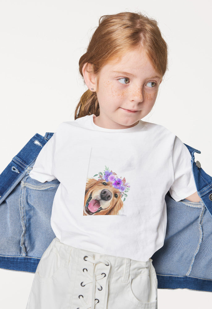 Polera Unicolor Con Estampado - Golden - Moxy Pet Box