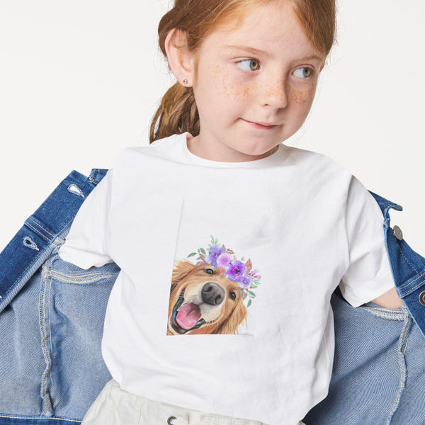 Polera Unicolor Con Estampado - Golden - Moxy Pet Box