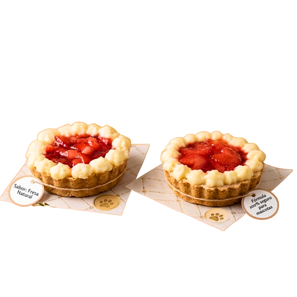 Pack de 2 Tartaletas De Frutilla Premium Delicia Artesanal Con Crema Pastelera